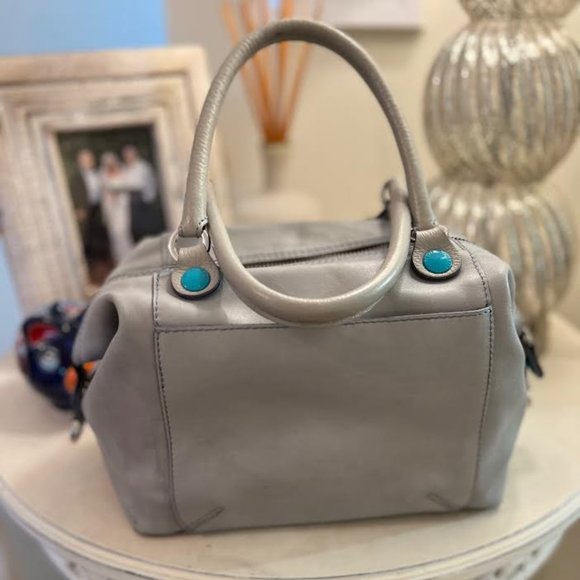 Gabs Flat Bag in Grey and Blue - Picture 2 of 12